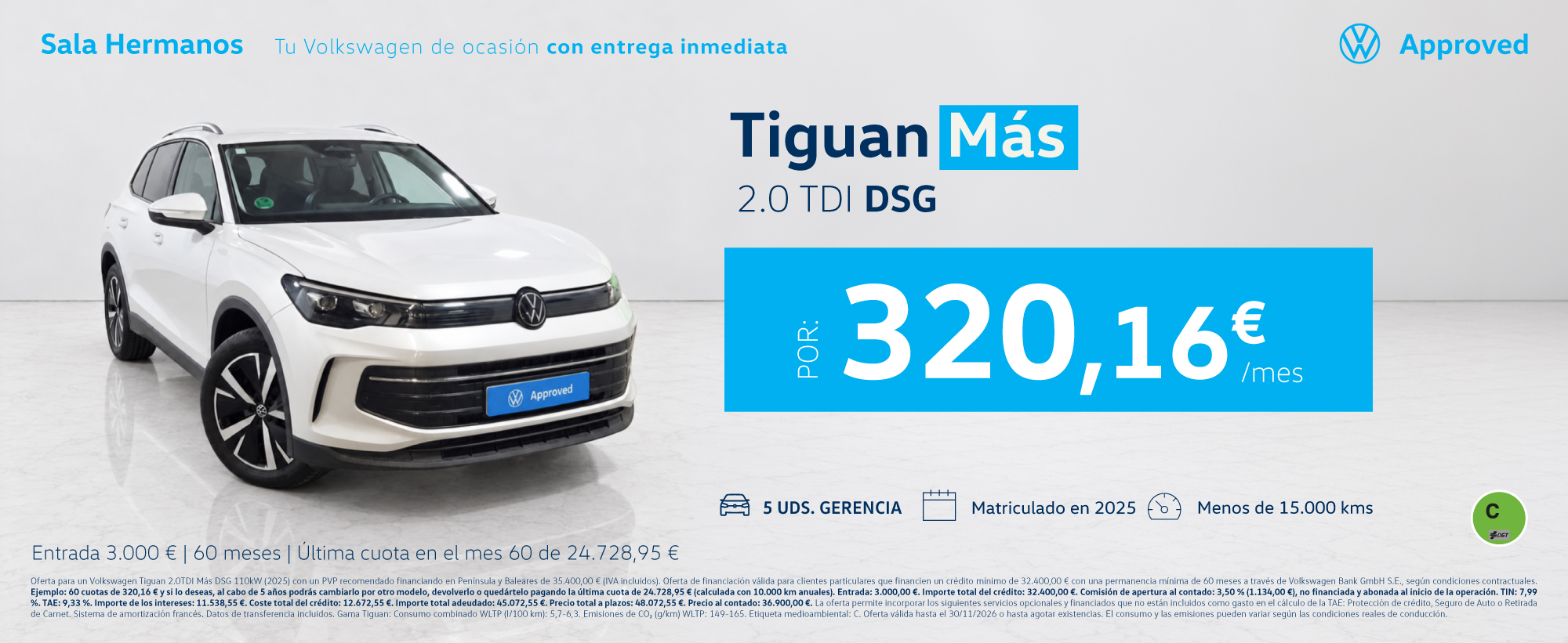 ¡Etiqueta ECO! Volkswagen T-Roc R-Line 150 CV DSG por 193,38 €/mes